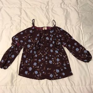 Floral Cold Shoulder Top